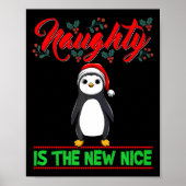 Naughty Is The New Nice Christmas Santa Xmas Premi Poster (Voorkant)