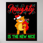 Naughty Is The New Nice Christmas Santa Xmas Premi Poster (Voorkant)