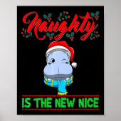 Naughty Is The New Nice Christmas Santa Xmas Premi Poster (Voorkant)