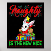 Naughty Is The New Nice Christmas Santa Xmas Premi Poster (Voorkant)