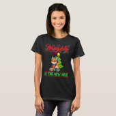 Naughty Is The New Nice Christmas Santa Xmas Premi T-shirt (Voorkant volledig)