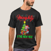 Naughty Is The New Nice Christmas Santa Xmas Premi T-shirt (Voorkant)