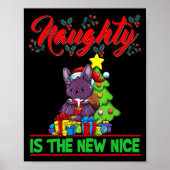 Naughty Is The New Nice Christmas Santa Xmas T Shi Poster (Voorkant)