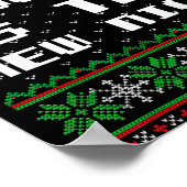 Naughty Is The New Nice Ugly Christmas Sweater Rei Poster (Hoek)