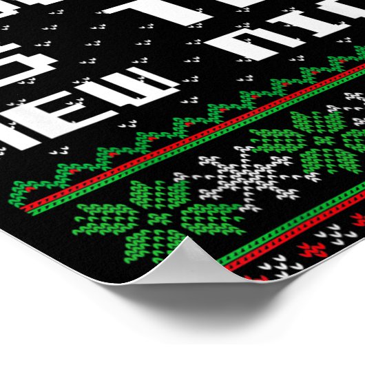 Naughty Is The New Nice Ugly Christmas Sweater Rei Poster (Hoek)