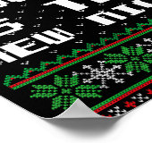 Naughty Is The New Nice Ugly Christmas Sweater Rei Poster (Hoek)