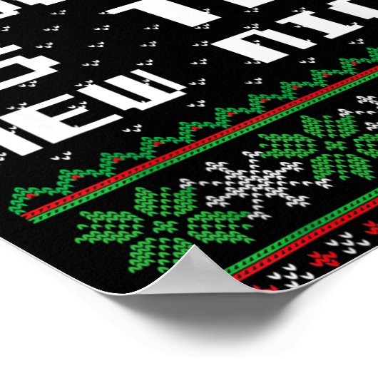 Naughty Is The New Nice Ugly Christmas Sweater Rei Poster (Hoek)