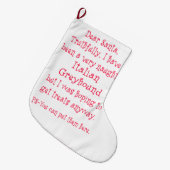 Naughty Italy Greyhound Grote Kerstsok (Voorkant (Hangend))