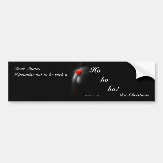Naughty Joke Sexy Pinup Christmas Bumpersticker (Voorkant)