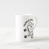 Naughty Kat Bone China Mok (Voorkant rechts)