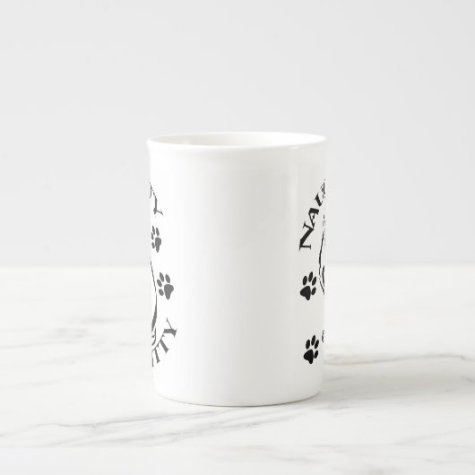 Naughty Kat Bone China Mok (Voorkant)