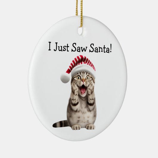 Naughty Kat Christmas Fun Cat Ornament (Rechts)