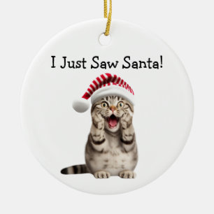 Naughty Kat Christmas Fun Cat Ornament
