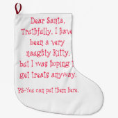 Naughty Kat Grote Kerstsok (Voorkant)