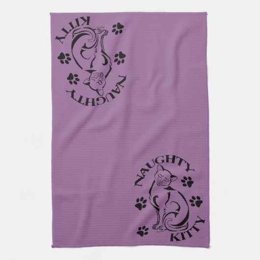Naughty Kat Kitchen Towel Theedoek (Verticaal)