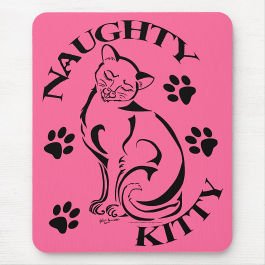 Naughty Kat Mousepad Muismat (Voorkant)