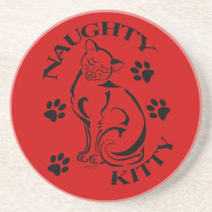 Naughty Kat Onderzetter