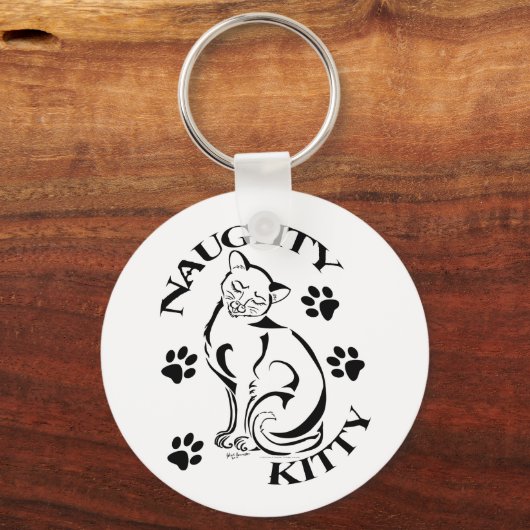 Naughty Kat Sleutelhanger (Voorkant)