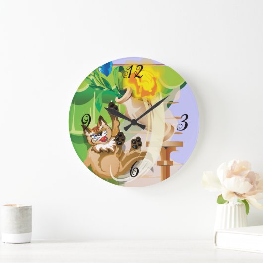 Naughty Kat Wall Clock Grote Klok (Huis)