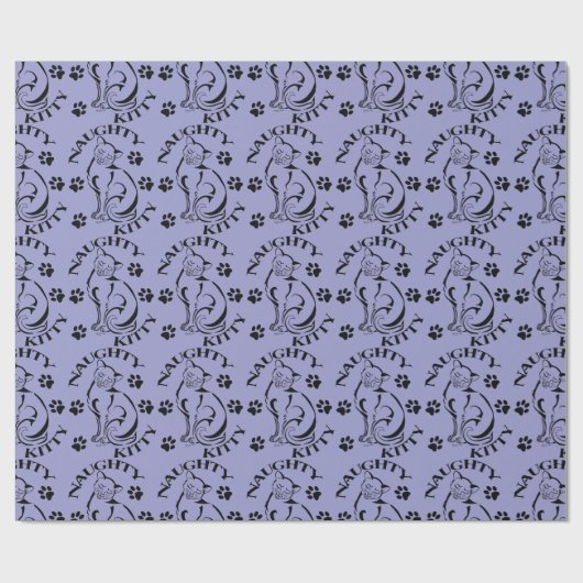 Naughty Kat Wrapping Paper Cadeaupapier (Vlak)