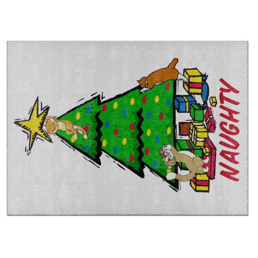 Naughty Katten Cutting Board Snijplank (Voorkant)