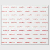 Naughty kerstinpakken papier (wit) (Vlak)