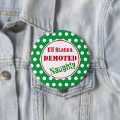 Naughty Kerstmis Elf Button (In situ)