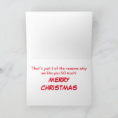 Naughty Kerstmis Feestdagen Kaart (Binnen)