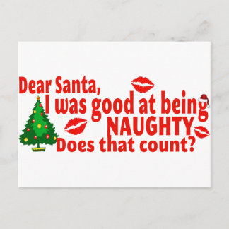 Naughty Kerstmis Feestdagenkaart