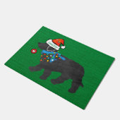 Naughty Kerstmis Labradole Xmas Green Burlap Deurmat (Schuin)
