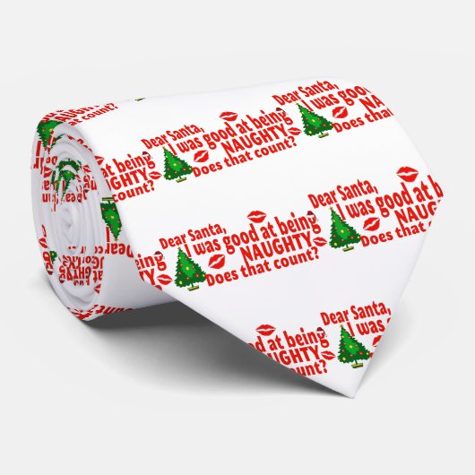 Naughty Kerstmis Stropdas (Opgerold)