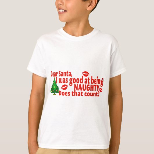 Naughty Kerstmis T-shirt (Voorkant)