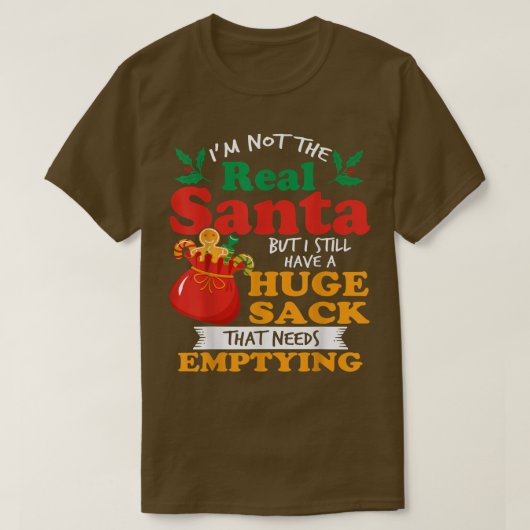 Naughty kerstmis voor mannen reusachtig pakket vui t-shirt (Design voorkant)