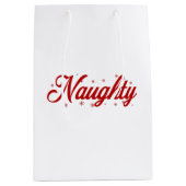 Naughty kerstpaar medium cadeauzakje (Voorkant)