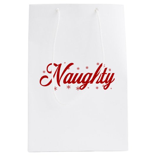 Naughty kerstpaar medium cadeauzakje (Voorkant)