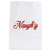 Naughty kerstpaar medium cadeauzakje (Achterkant)