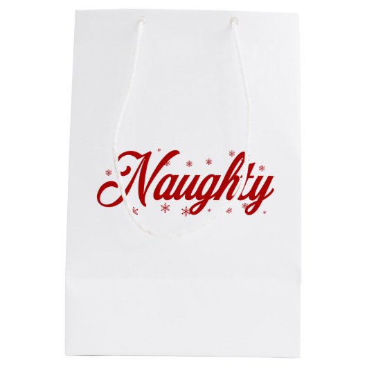 Naughty kerstpaar medium cadeauzakje (Achterkant)