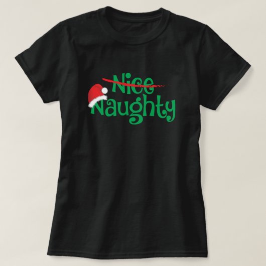 Naughty KerstT-shirt T-shirt (Design voorkant)