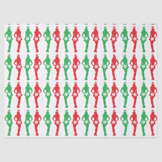 Naughty Kerstwinkels Tissuepapier (Voorkant)