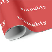 Naughty kerstwrapping Paper (rood) Cadeaupapier (Rol Hoek)