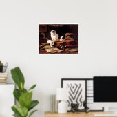 Naughty kittens die gitaar spelen poster (Thuiskantoor)