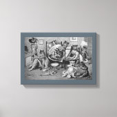 Naughty Kittens, Louis Wain Canvas Afdruk (Voorkant)