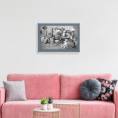 Naughty Kittens, Louis Wain Canvas Afdruk (Insitu (Woonkamer))