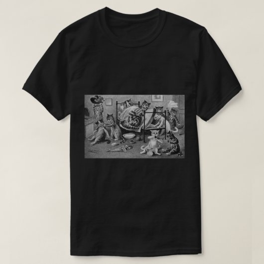 Naughty Kittens, Louis Wain T-shirt (Design voorkant)