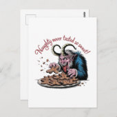 Naughty Krampus kerstontwerp Briefkaart (Voorkant / Achterkant)