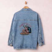 Naughty Krampus kerstontwerp Denim Jacket (Hangar)
