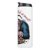 Naughty Krampus kerstontwerp Thermosbeker (Geroteerd rechts)