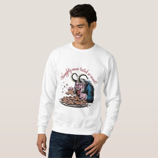 Naughty Krampus kerstontwerp Trui (Voorkant volledig)
