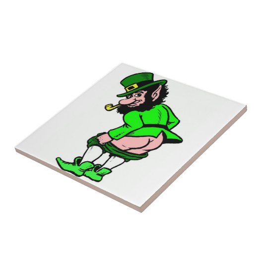 Naughty Leprechaun Tile Tegeltje (Zijkant)