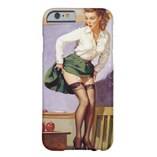  Naughty-leraar Pin Up Girl Barely There iPhone 6 Hoesje